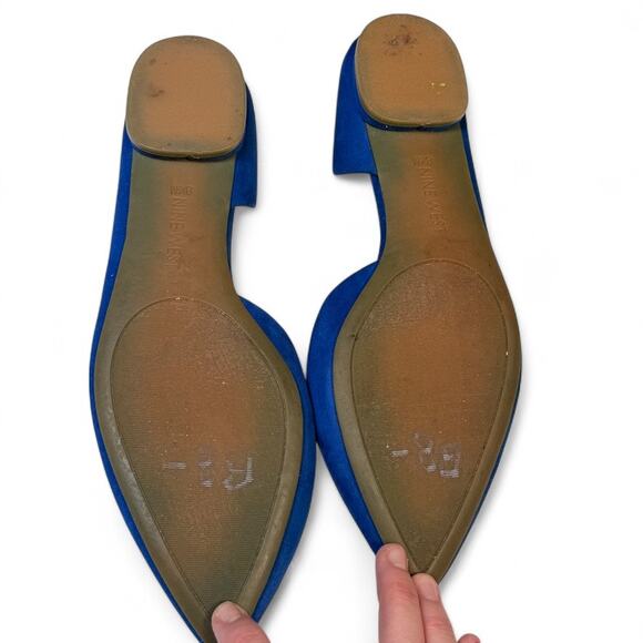 Nine West Royal Blue Suede Ballet Flat Point Toe 8.5 - Picture 7 of 7